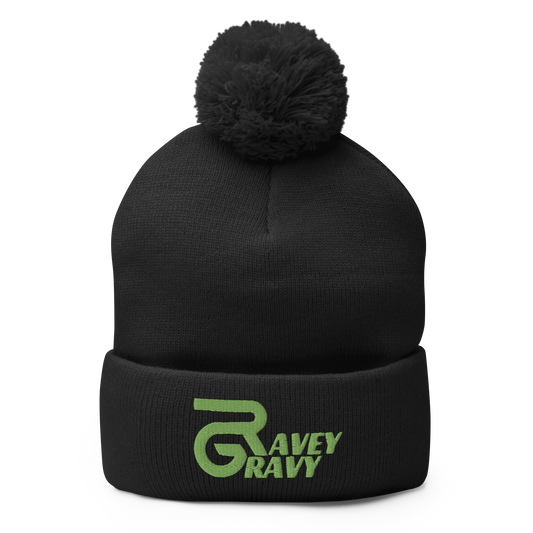 RaveyGravy Pom-Pom Beanie